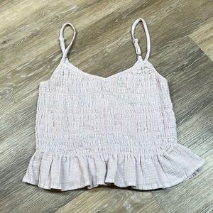 Vestique purple ruffle tank top adjustable straps size medium